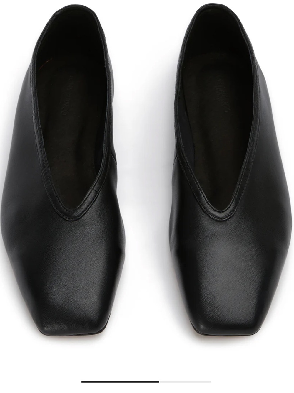TONY BIANCO - Bianca Black Leather Flat - Size 8